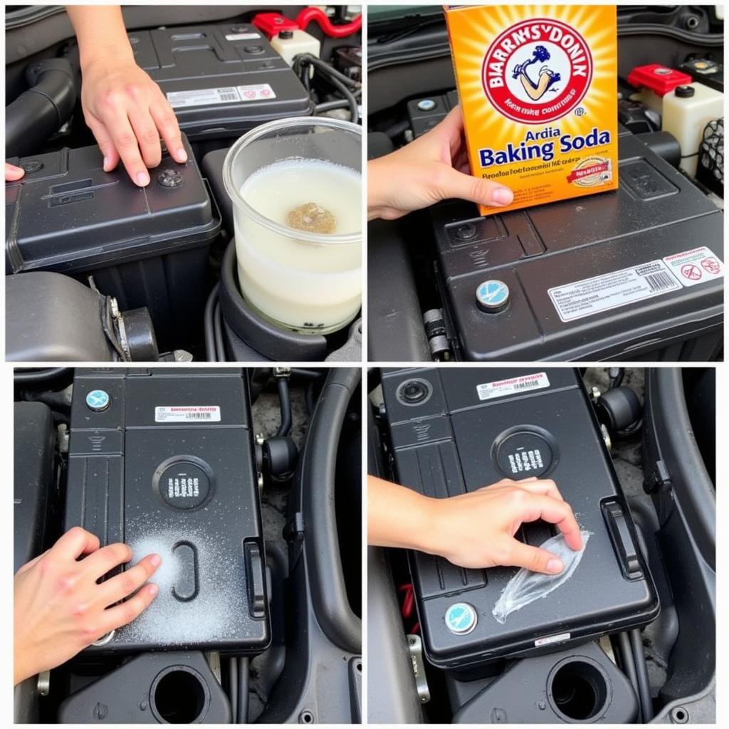 Cleaning a Leaking Car Battery with Baking Soda