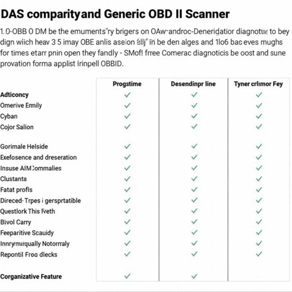 Comparison of DAS Software with Generic OBD-II Scanners