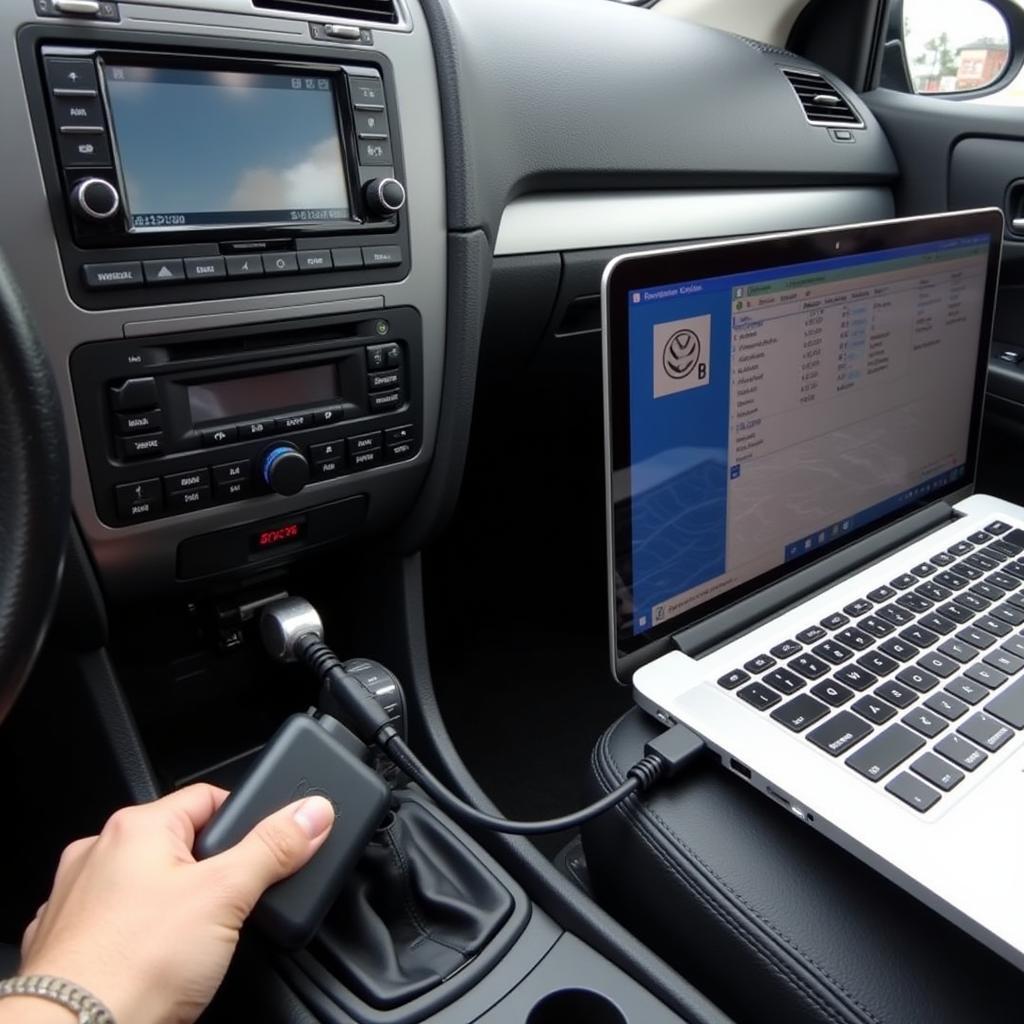 Connecting VCDS Cable to OBD2 Port on Mk5 Jetta