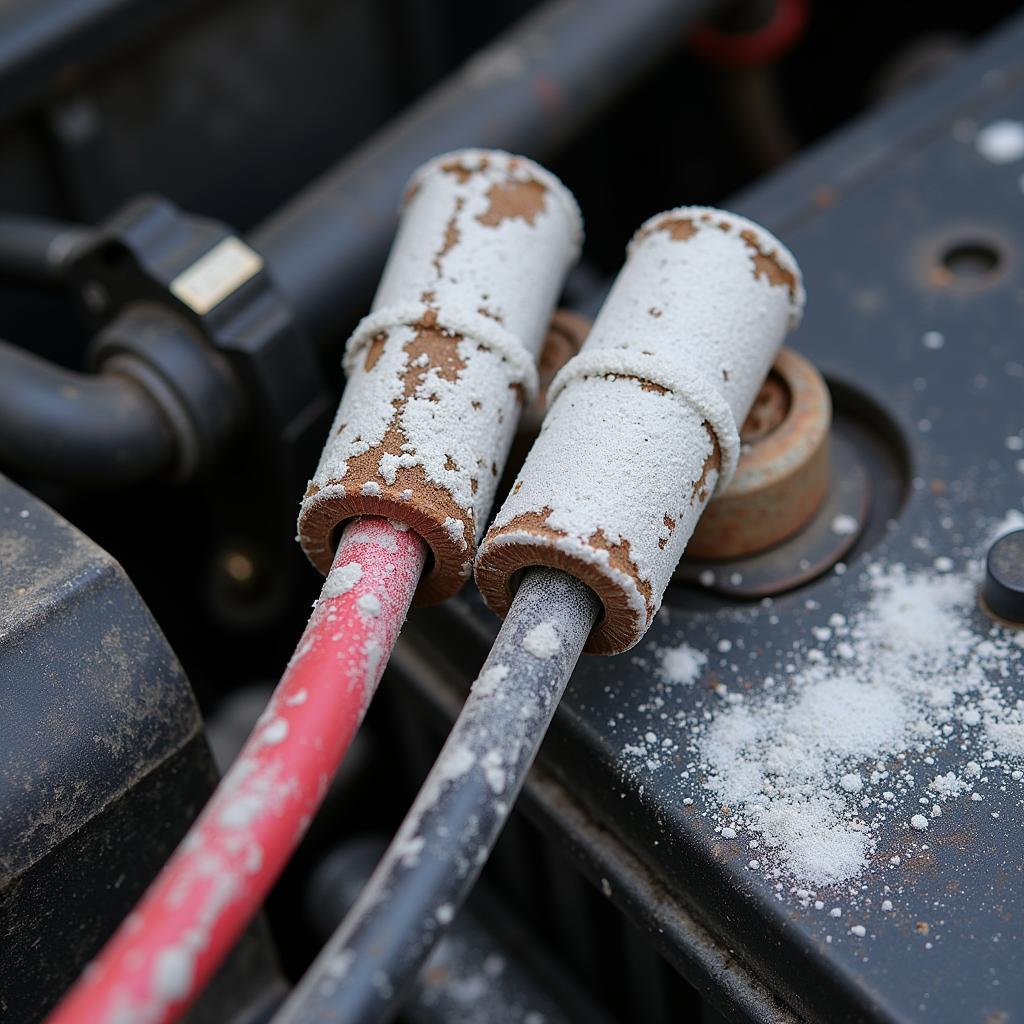 Corroded Battery Terminals Preventing Car Start