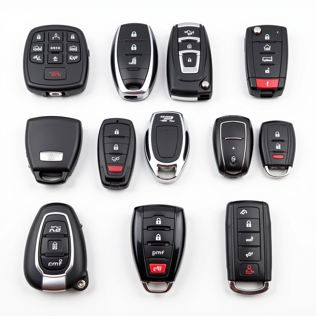 Variety of car key fobs