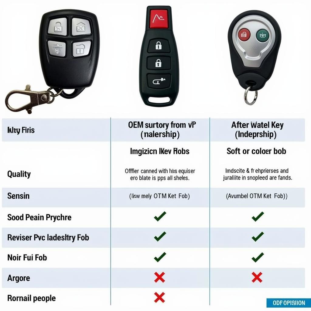 Different Key Fob Options