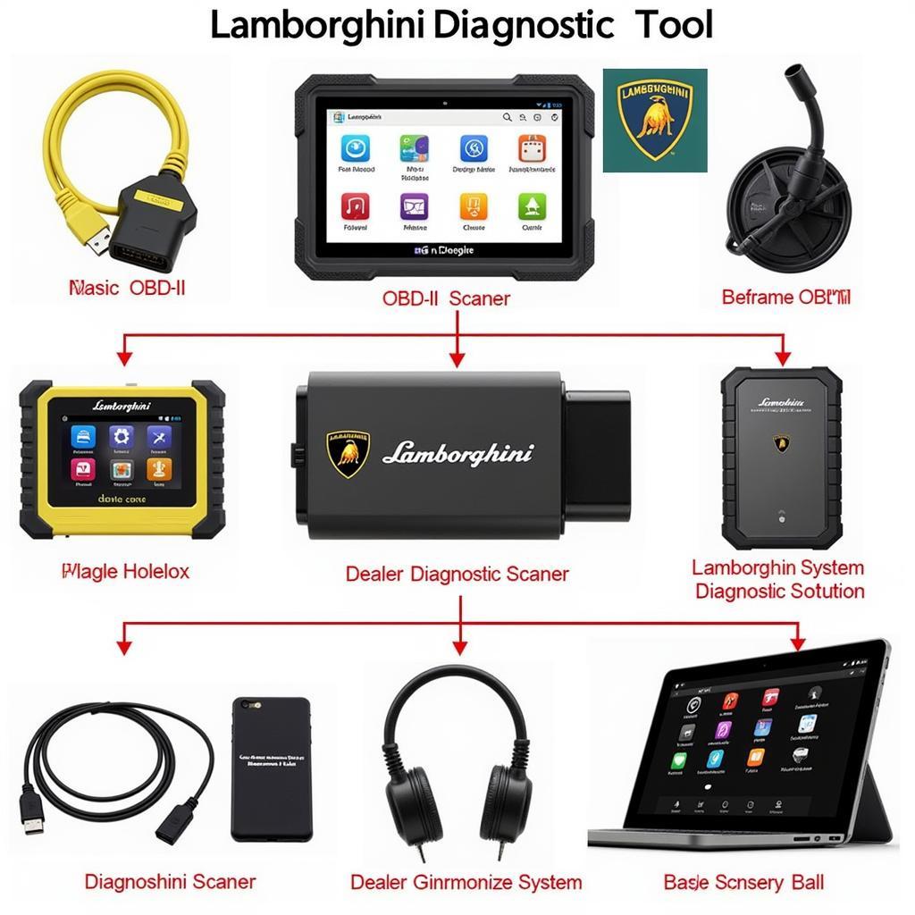 Various Lamborghini Diagnostic Tools