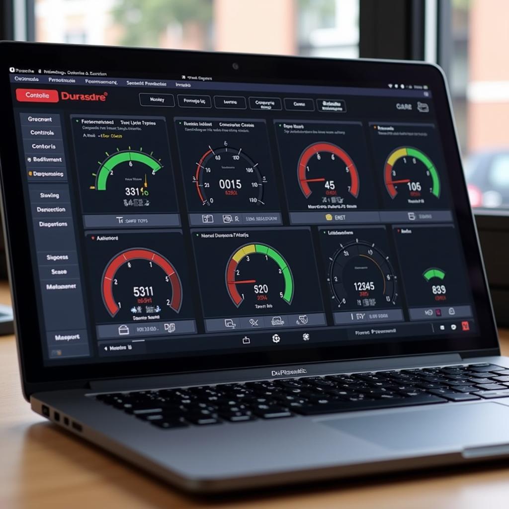 Durametric Software Interface on a Laptop