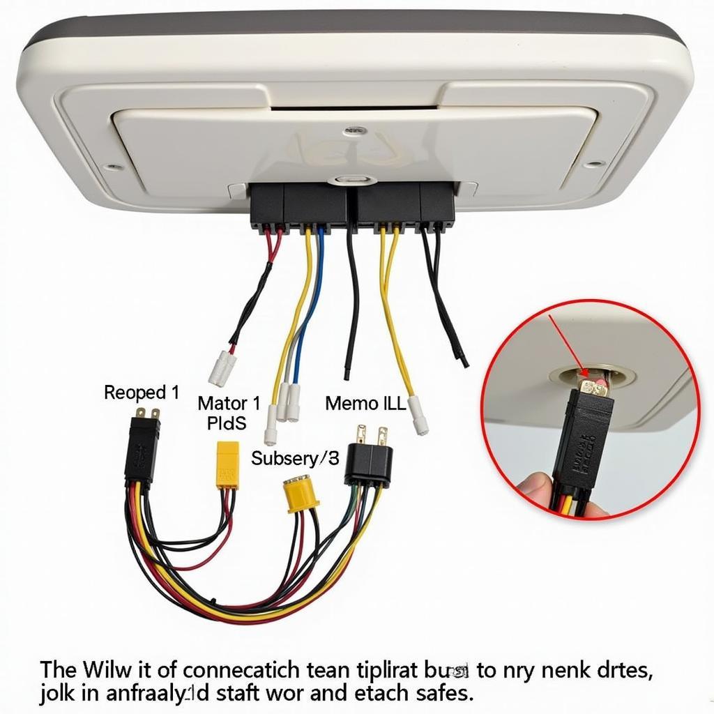 E320 Overhead Light Console Wiring Connectors and Detachment