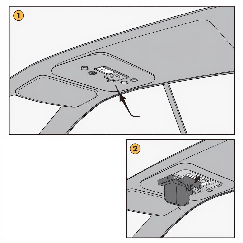 Accessing the E320 Sunroof Motor through Overhead Light Removal