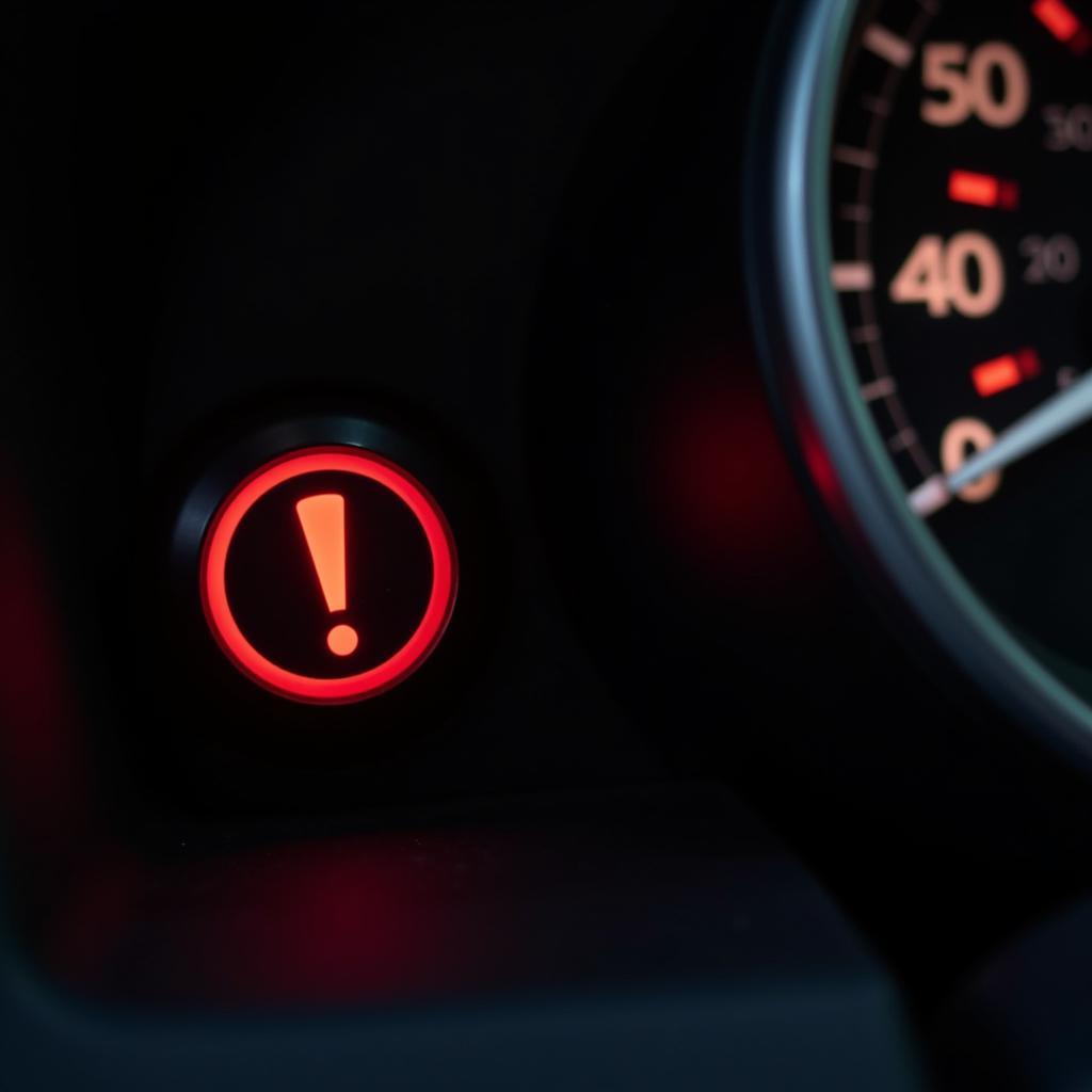 Emergency Electric Brake Light Warning on Dashboard