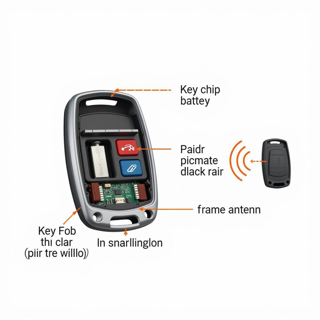 Diagram of a Frame Antenna Key Fob