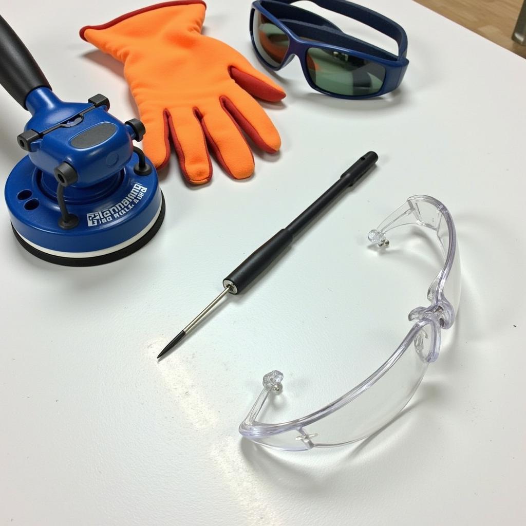 G500 Fixed Window Removal Tools: Suction Cups, Wire Tool, Gloves, Safety Glasses