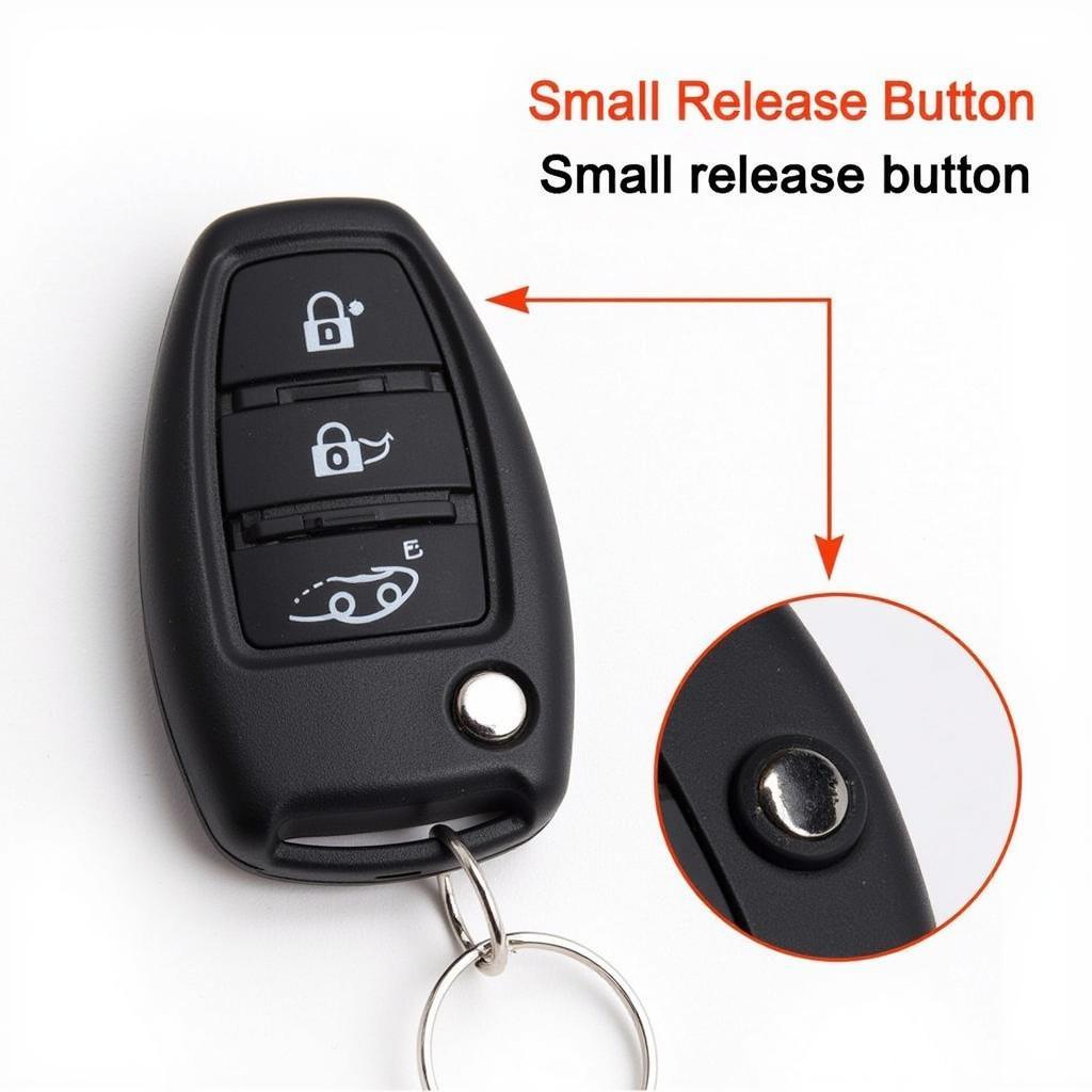 Locating the Release Button on a Hyundai Key Fob