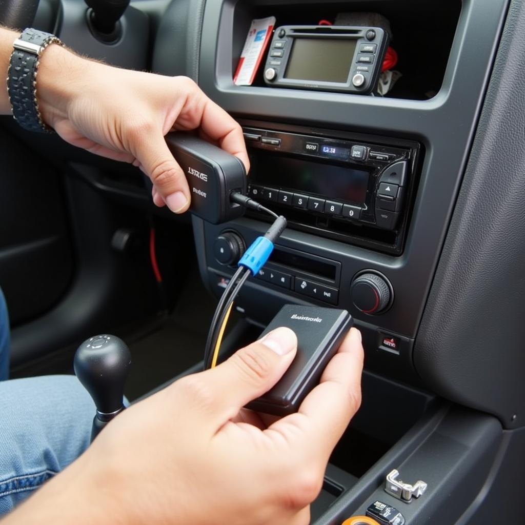 Installing car bluetooth adapter