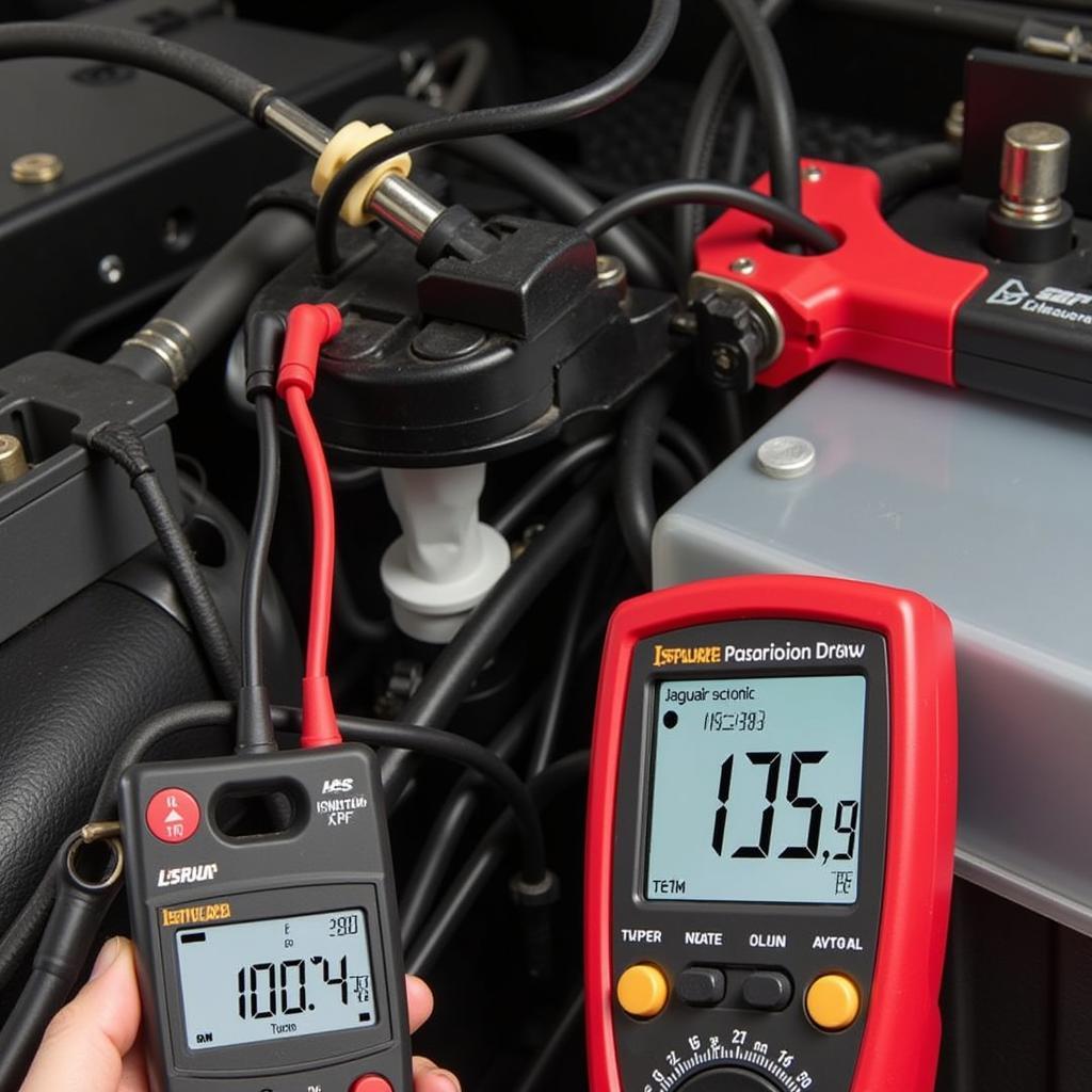 Jaguar XKR Parasitic Draw Test using a Multimeter