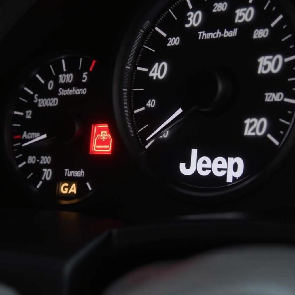 Jeep Electronic Brake System Warning Light on Dashboard