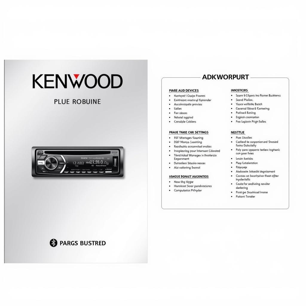 Kenwood Bluetooth Car Radio Manual Cover Image