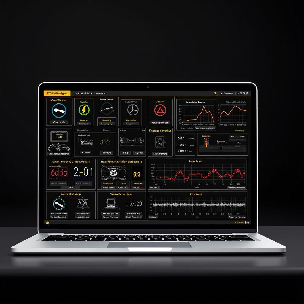 Lamborghini Gallardo Diagnostic Software Interface on a Laptop