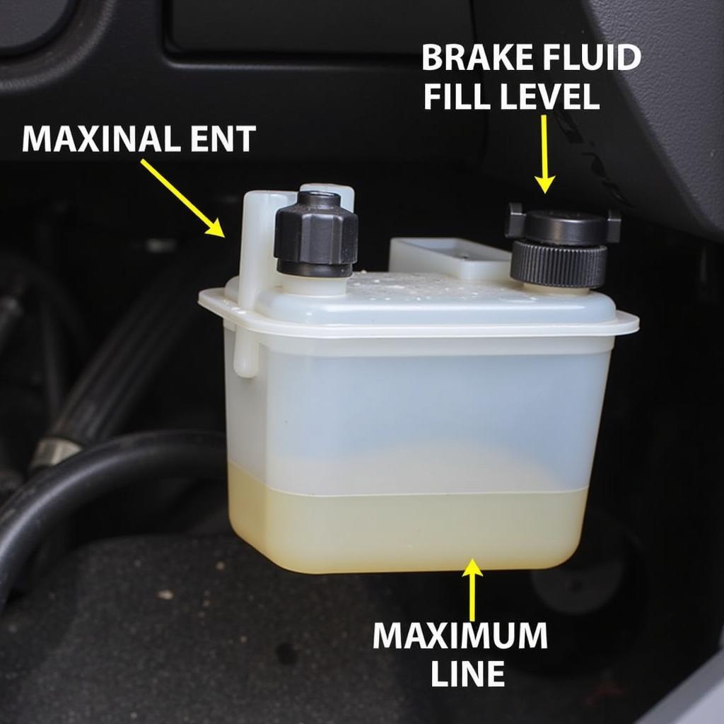 Low Brake Fluid Reservoir in a GMC Sierra