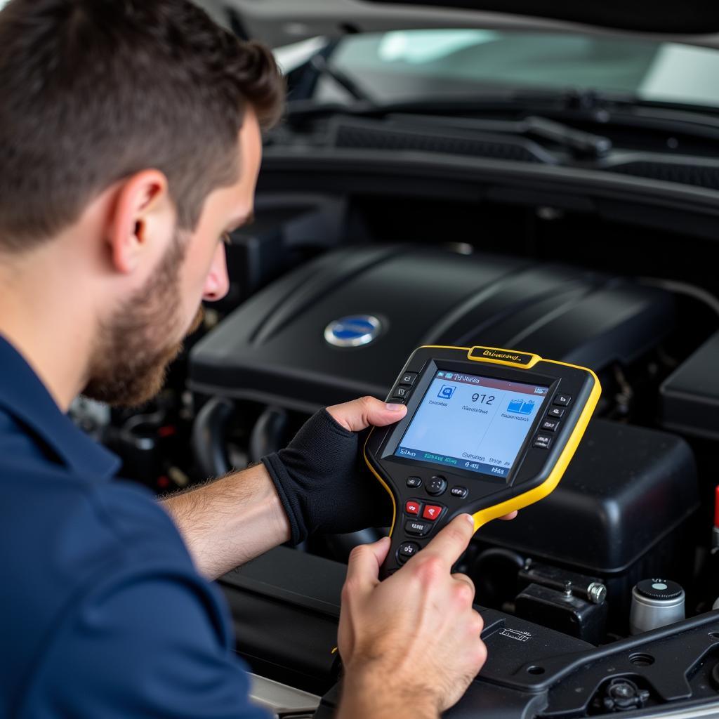 Mechanic Checking Car