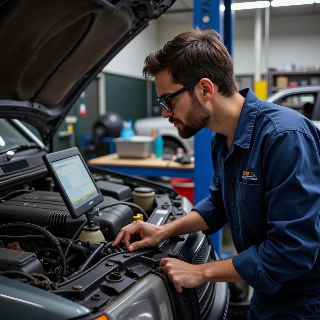 Professional diagnostic scan on a 1991 Mercedes 190E