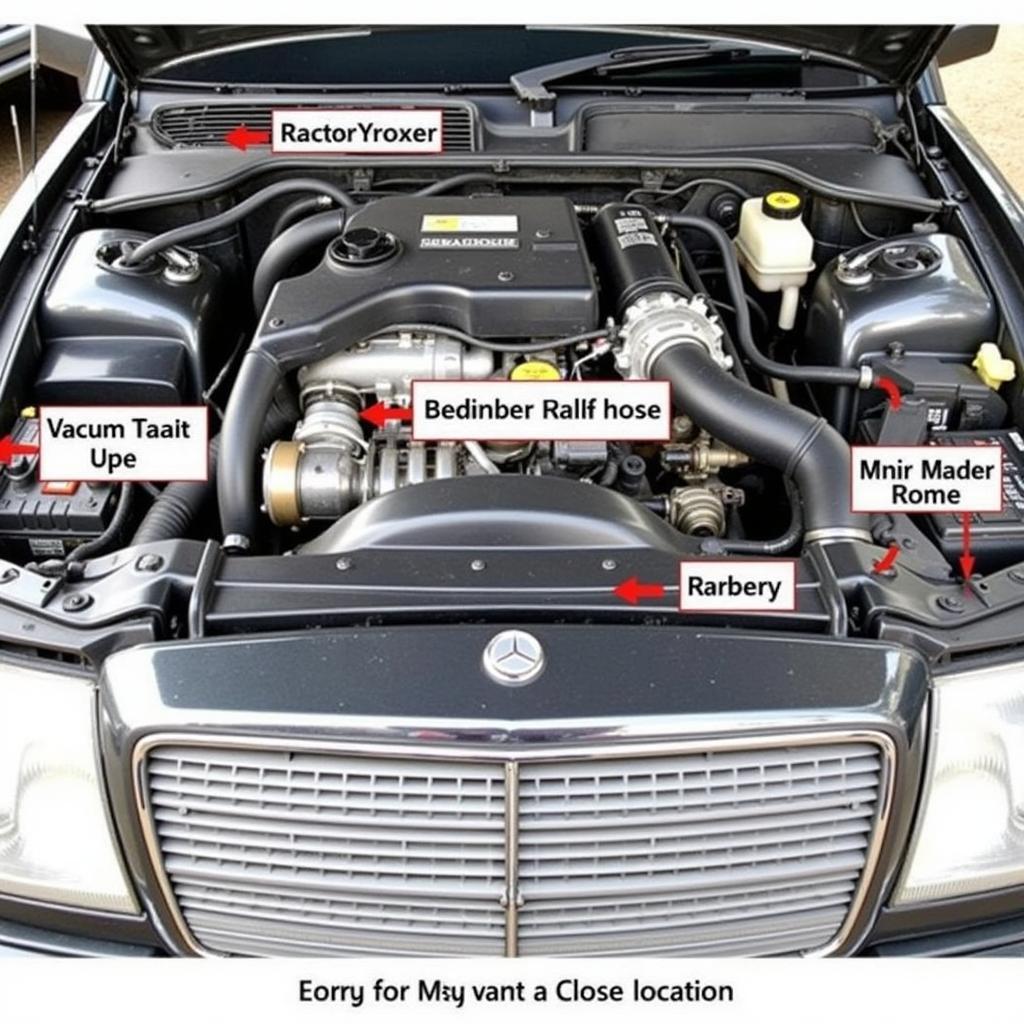 Mercedes 300CE Vacuum Hose Locations