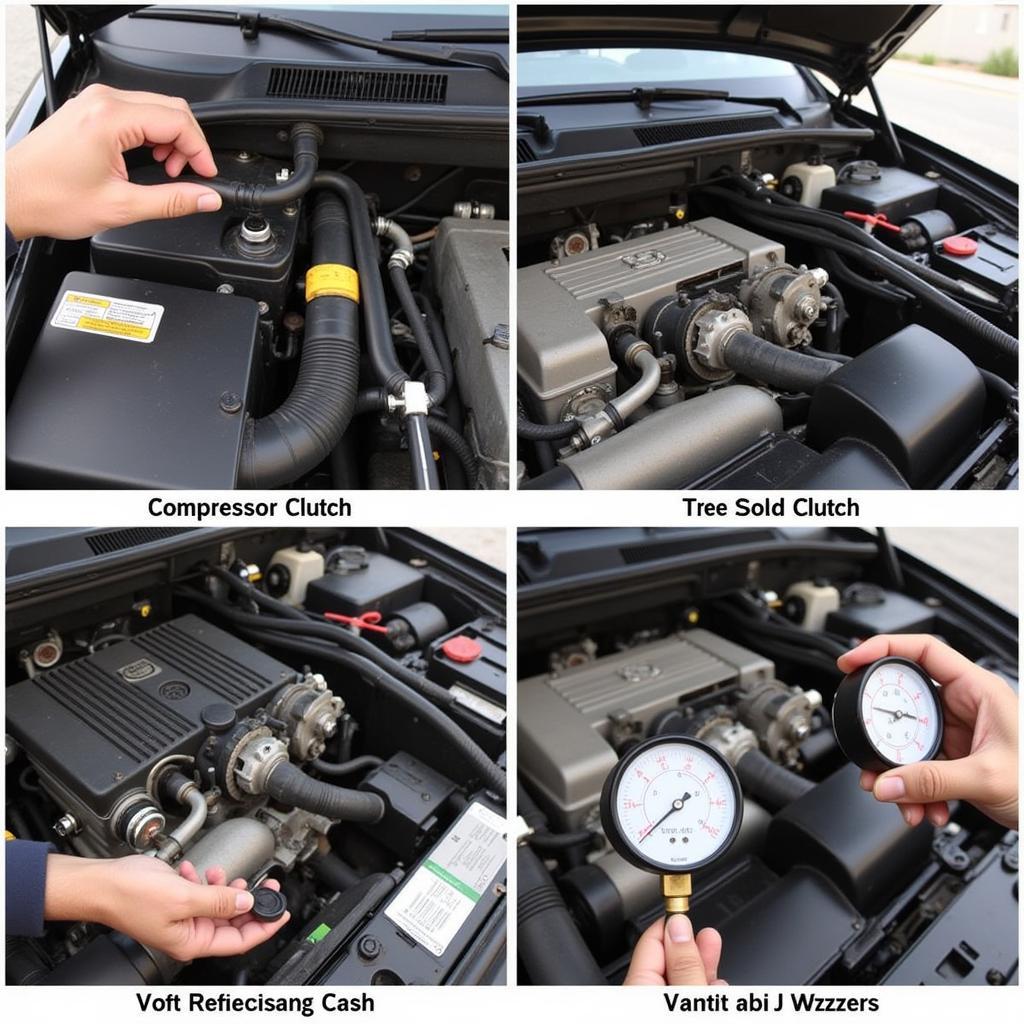 Inspecting the AC Compressor on a Mercedes Benz 91 2.5