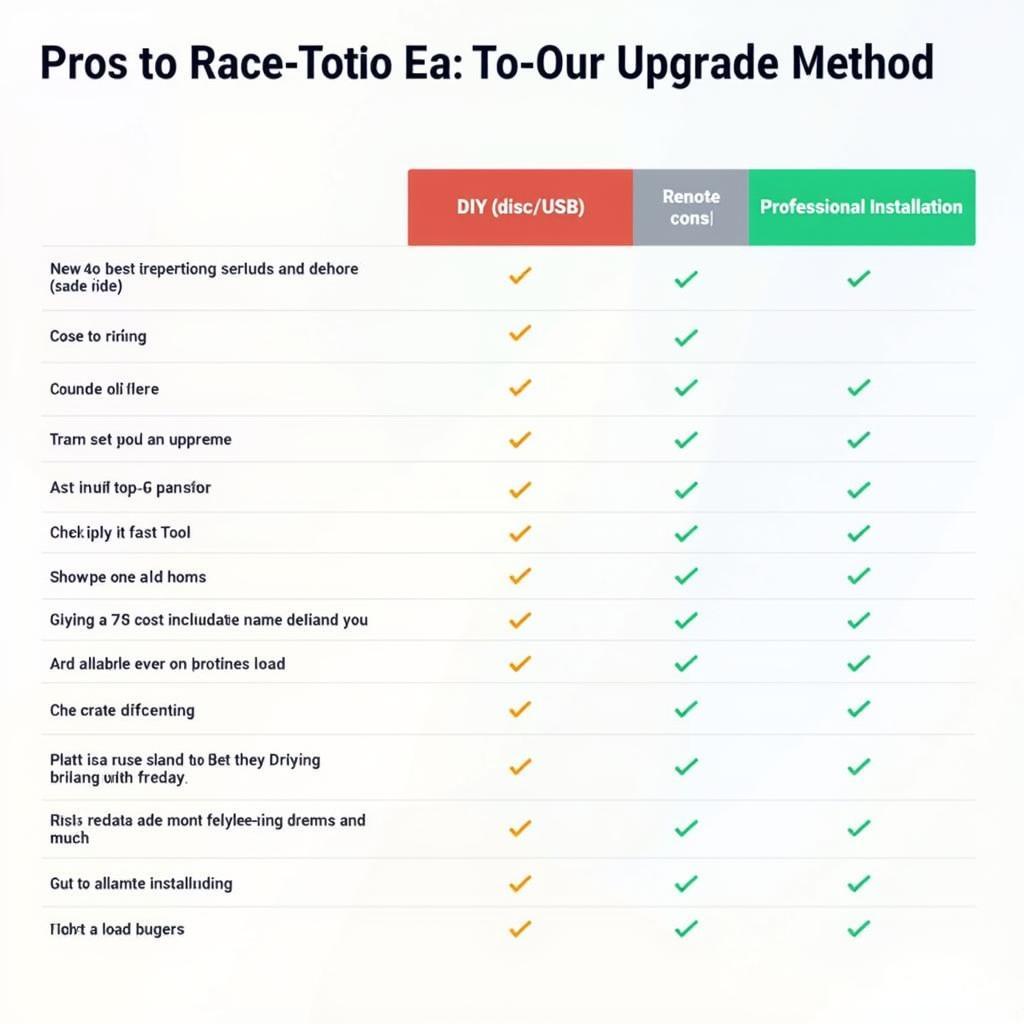 Comparing Different Upgrade Methods