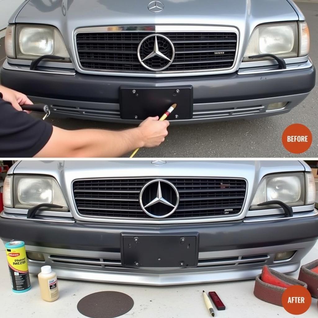 Mercedes M320 Front Bumper DIY Repair