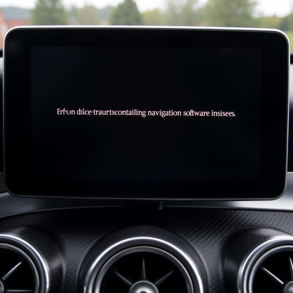 Mercedes Navigation System Error Message