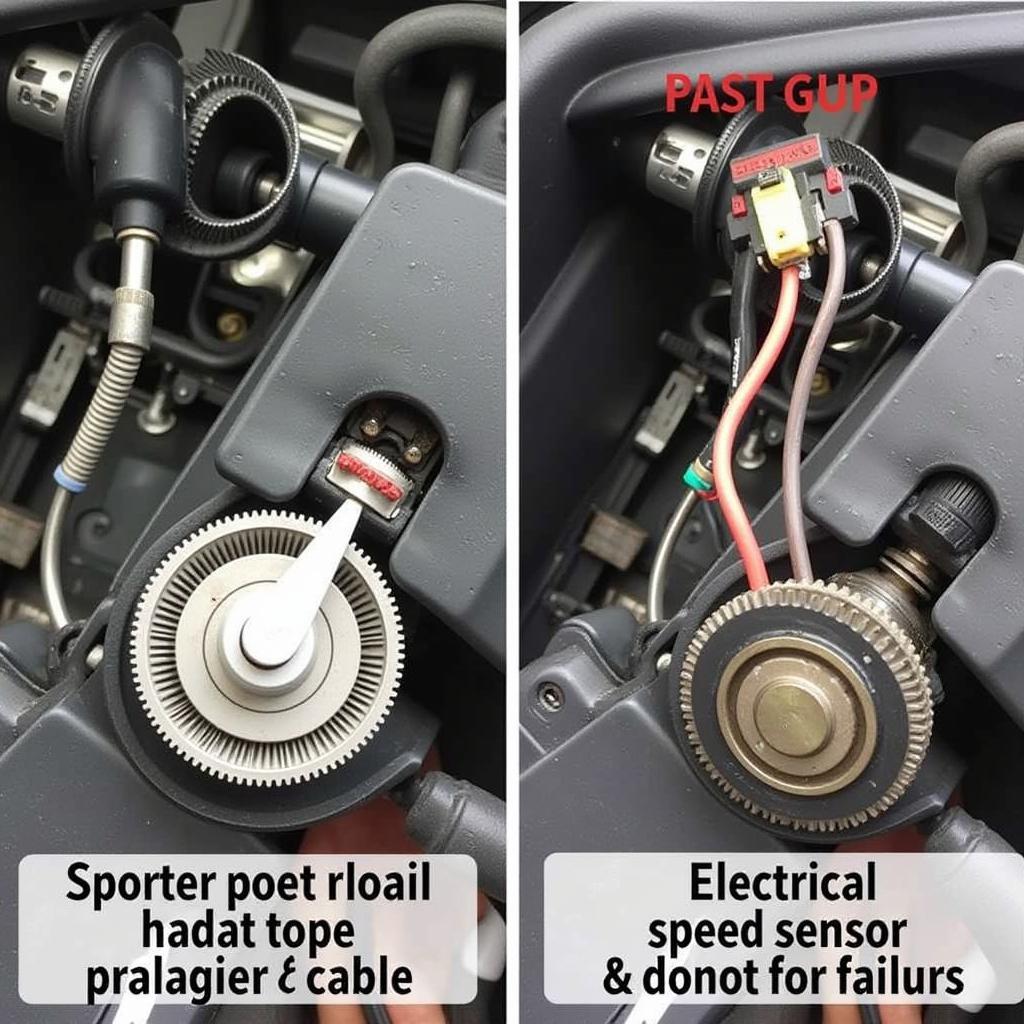 Mercedes Odometer: Comparing mechanical and electrical components of the odometer system in a vintage Mercedes.