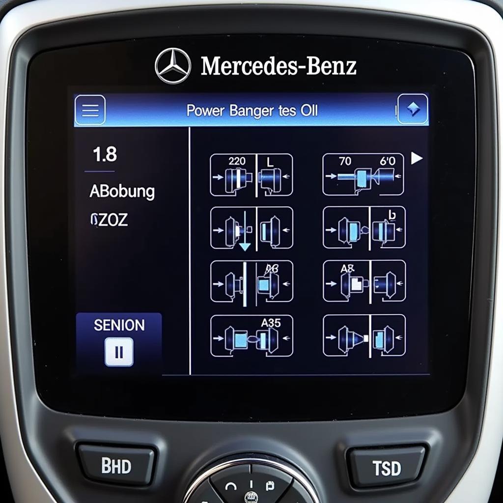 Mercedes Power Balance Test Results on a Scan Tool