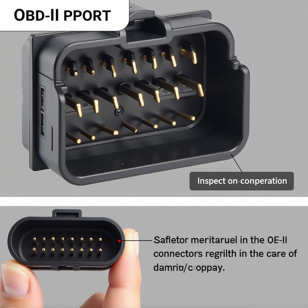 Inspecting the Mercedes Vito OBD2 Connector for Damage