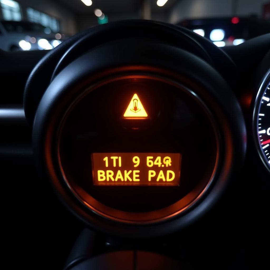 Mini Cooper Brake Pad Warning Light on Dashboard