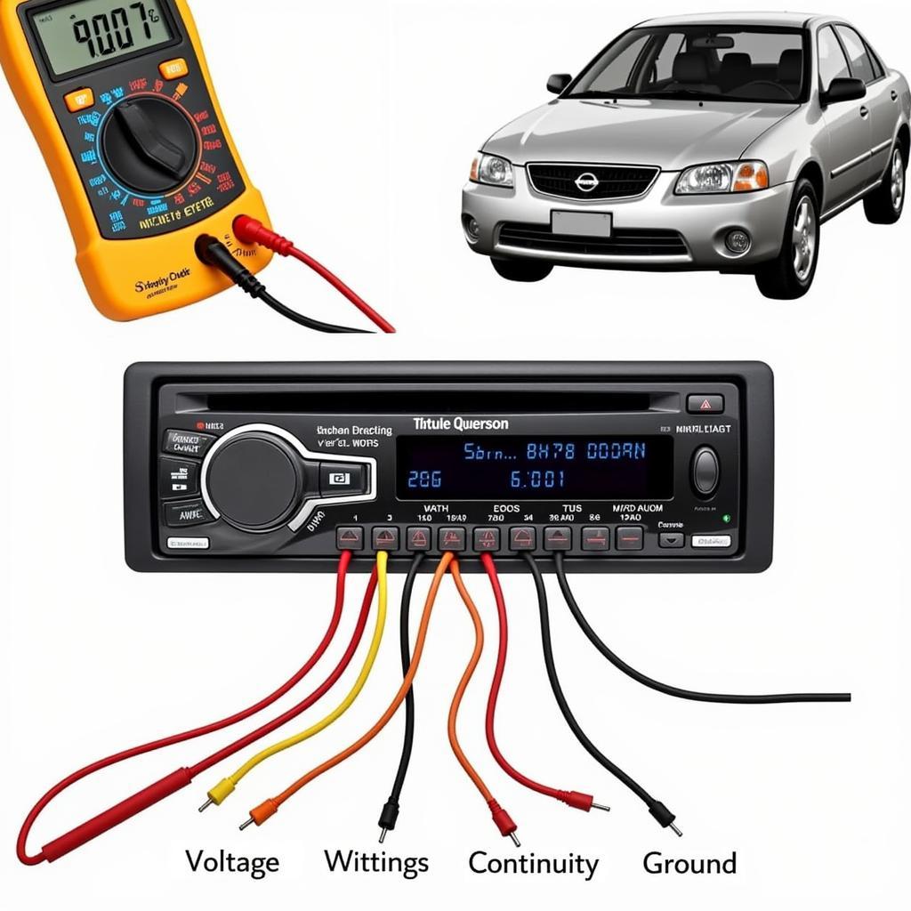 Testing 2003 Nissan Sentra Stereo Wiring with Multimeter