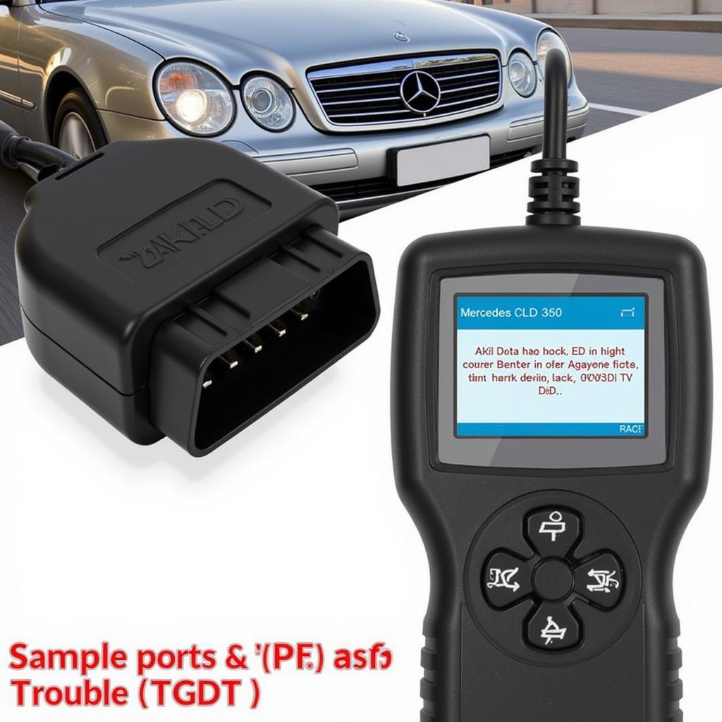 OBD Scanner Connected to a Mercedes CLK 350 Reading Codes