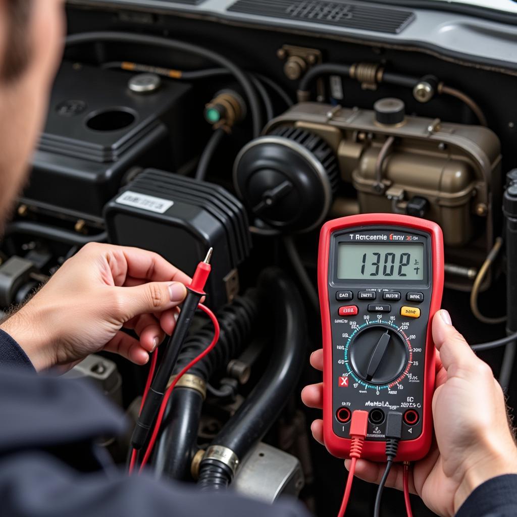 Testing the oxygen sensor on a Mercedes 380SL