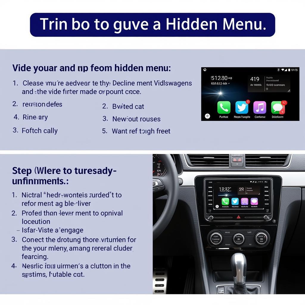 Accessing the Hidden Menu on a Passat Infotainment System