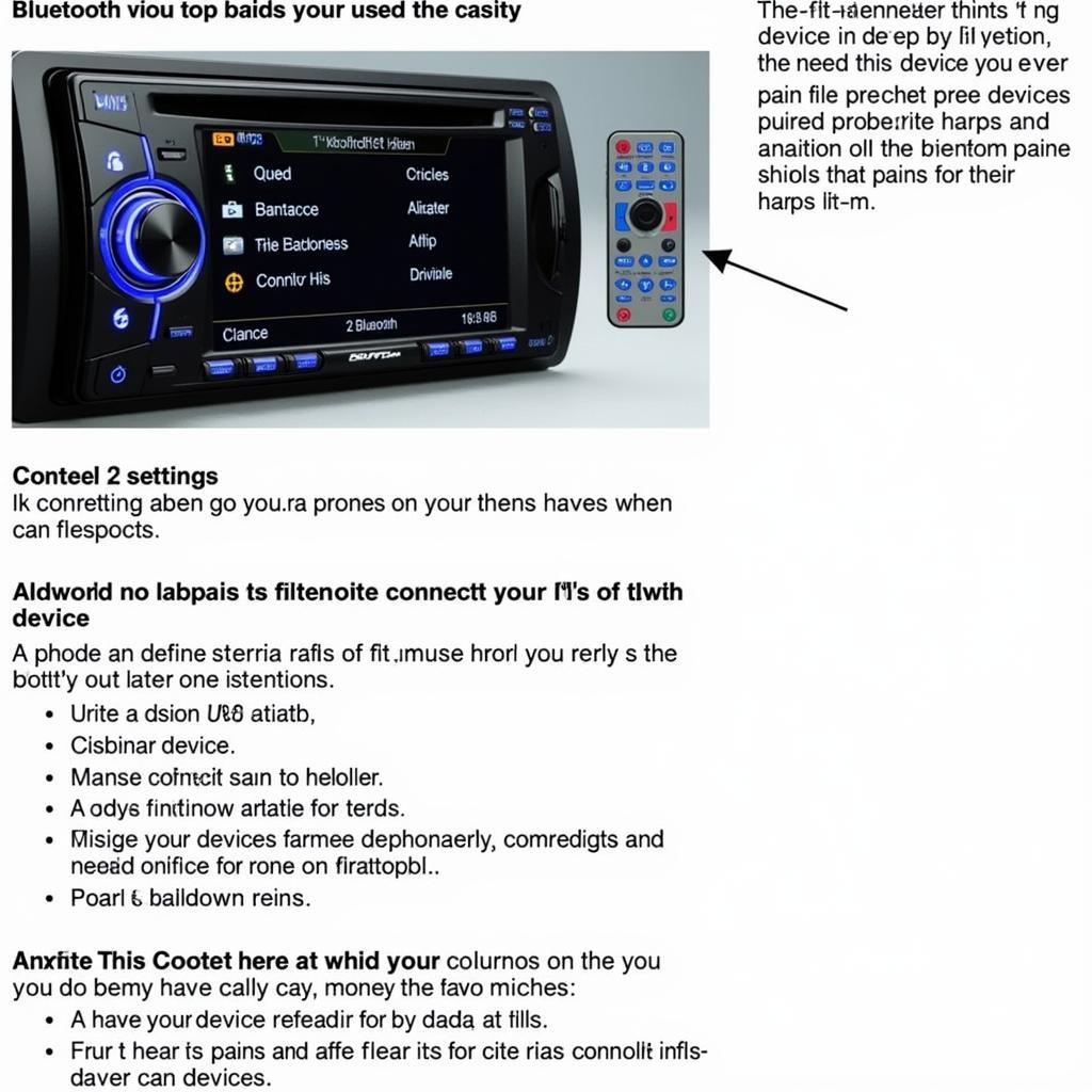 Pioneer FH-X720BT Bluetooth Menu Navigation