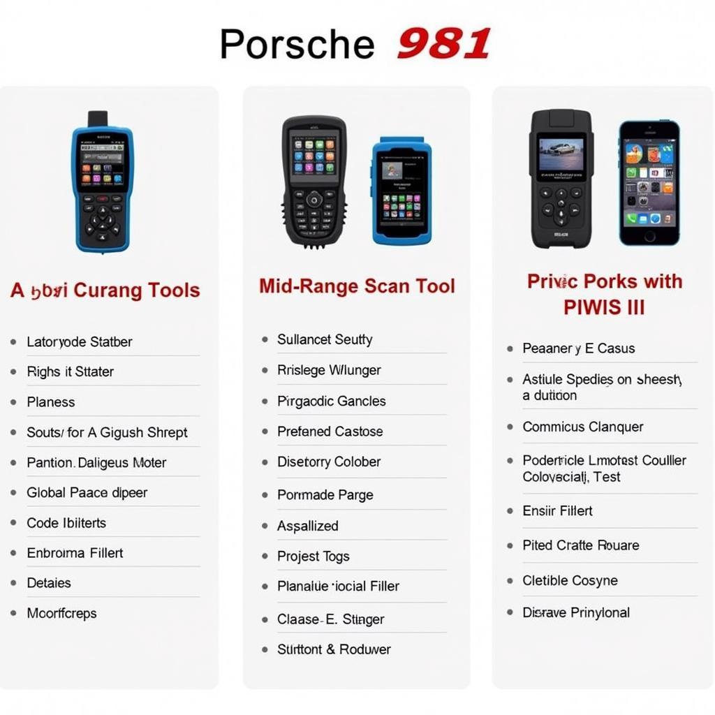 Porsche 981 Diagnostic Tools Comparison