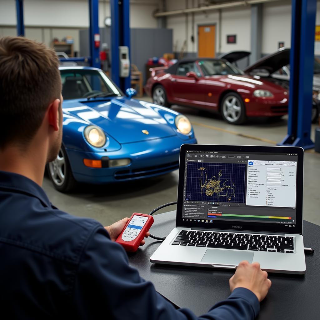 Using a Porsche 993 Diagnostic Tool