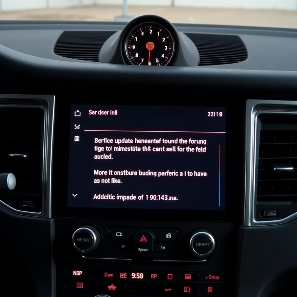 Porsche Macan Software Update Screen Display