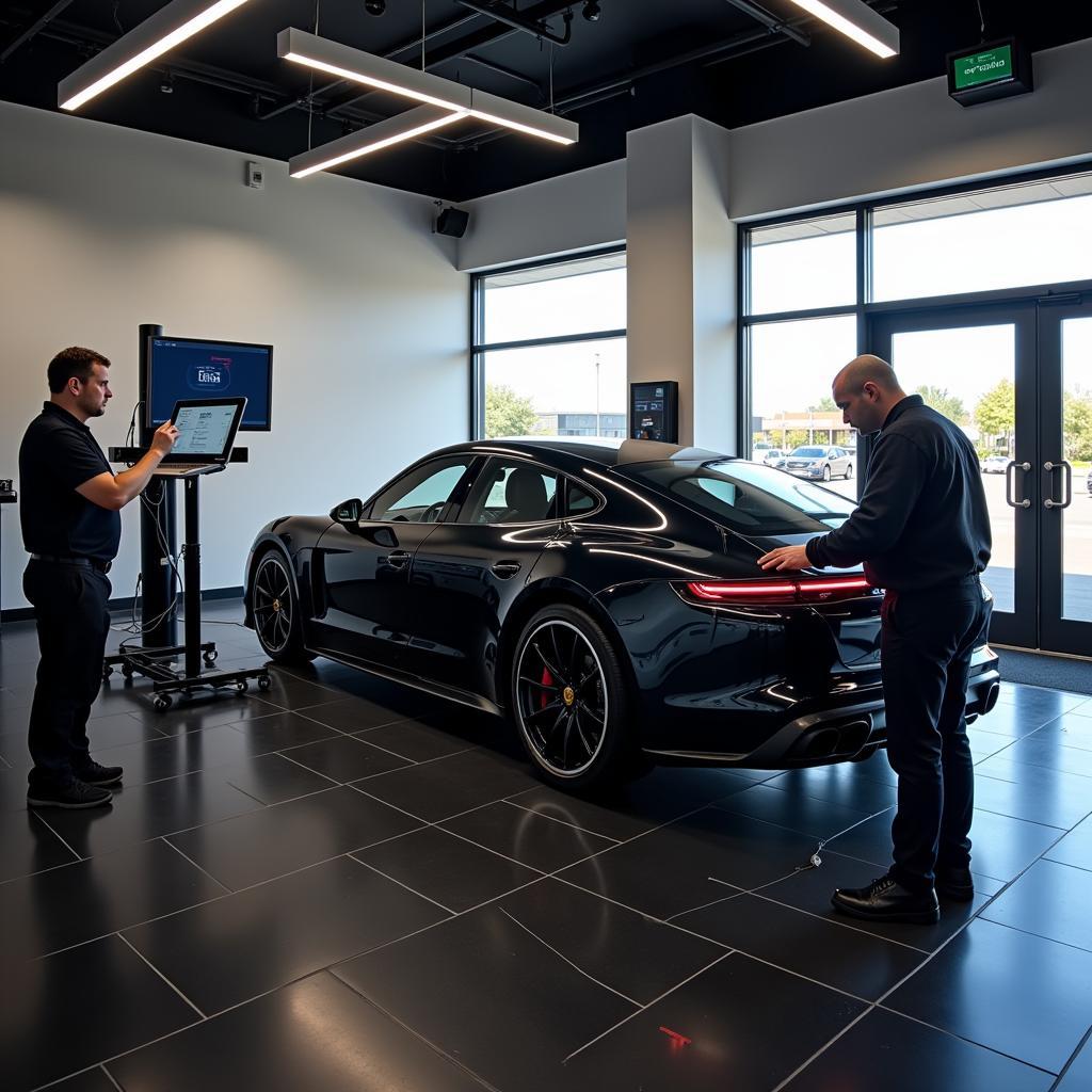 Porsche Taycan Software Update at Dealership