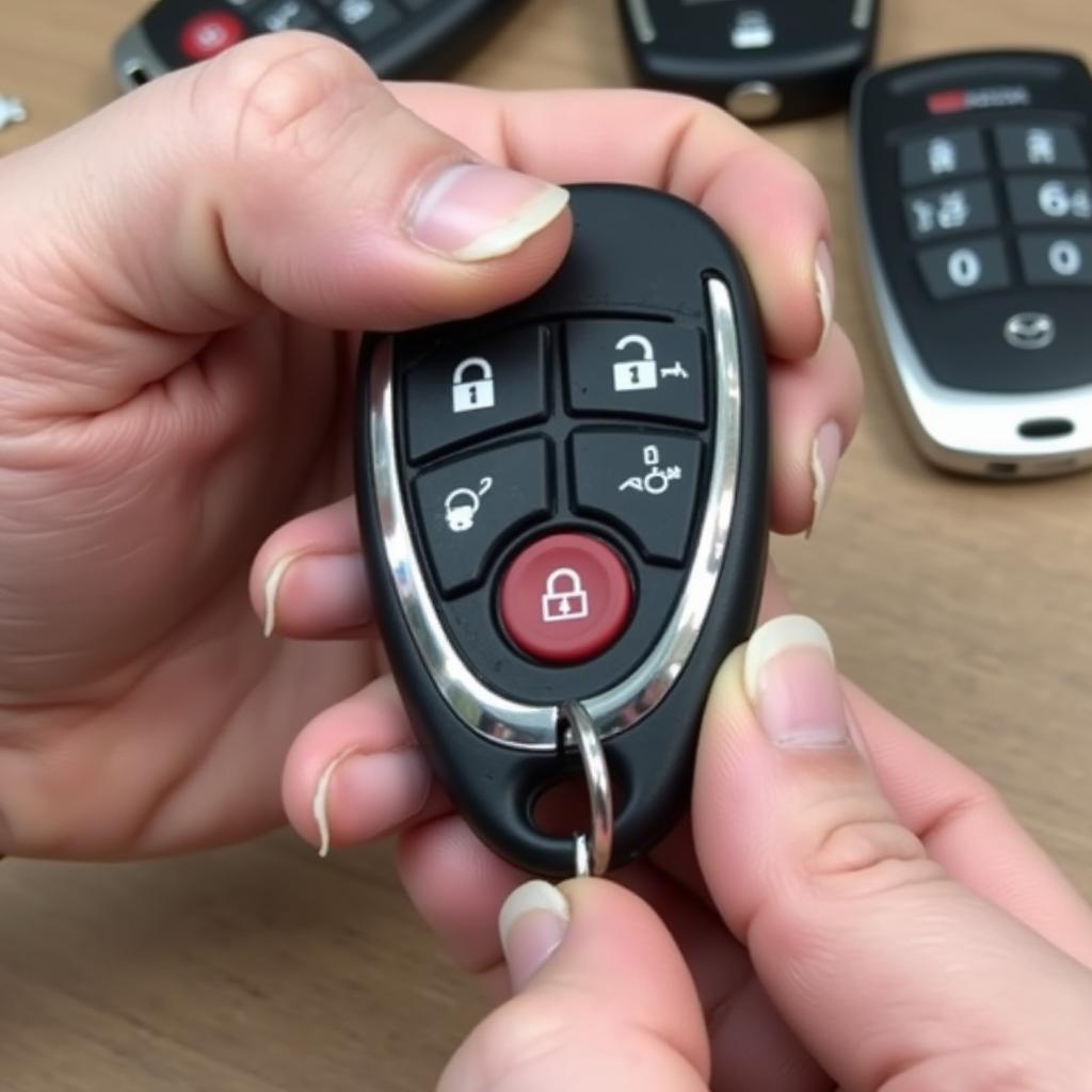 Reassembling the Mazda Key Fob after Battery Replacement