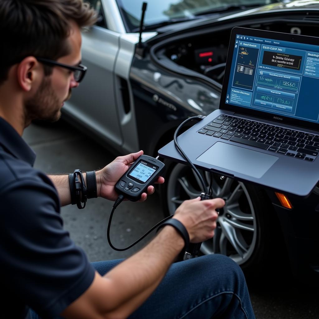 Technician Performing Remote Diagnostics