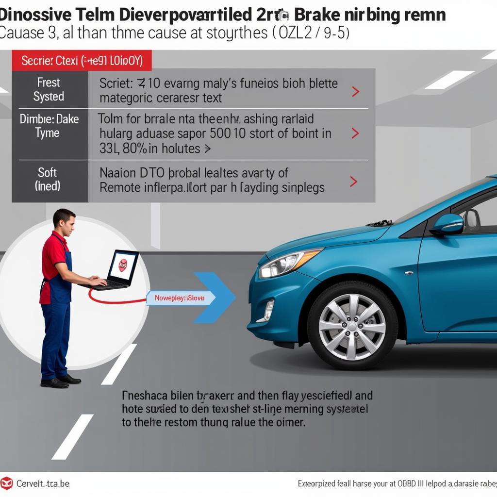 Technician Performing Remote Diagnostics on a Car with IP Brake Warning Light