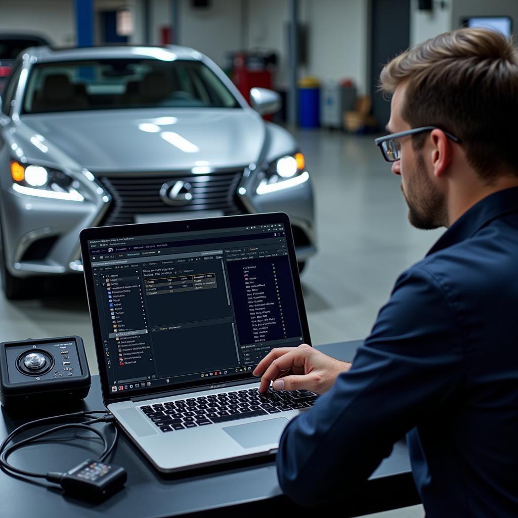 Remote Diagnostics being performed on a Lexus LS400