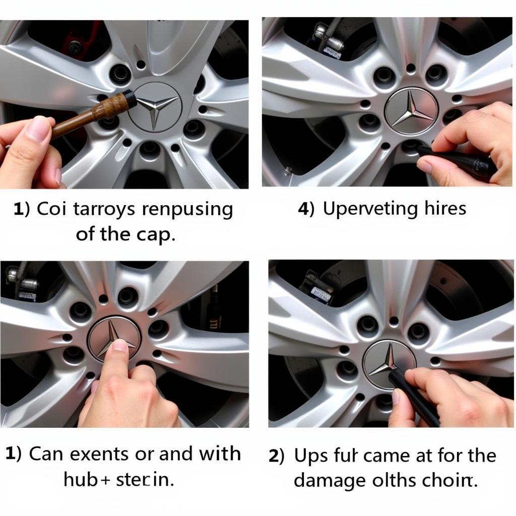 Removing a Mercedes Hub Cap with the Correct Tool