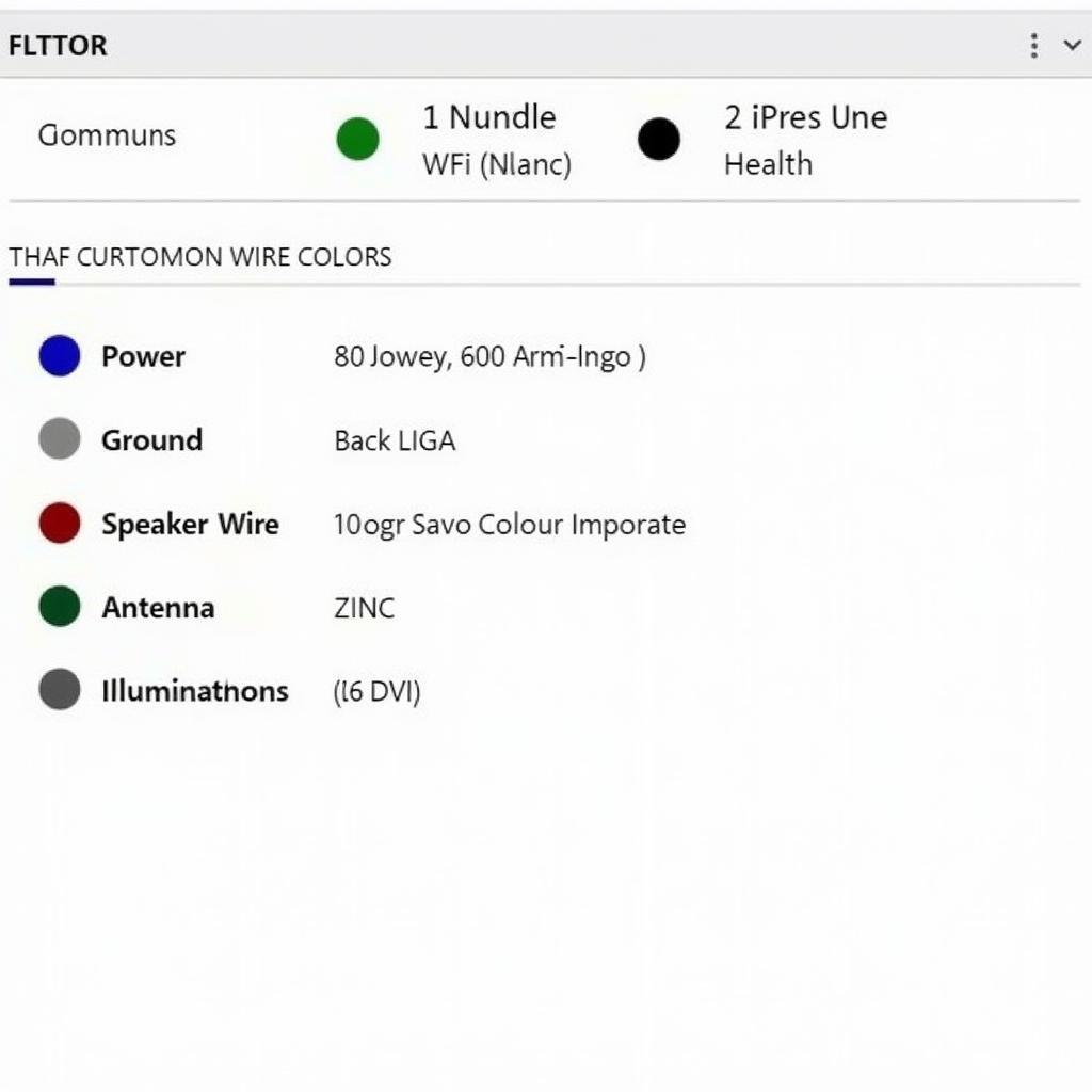 Renault Wiring Color Codes