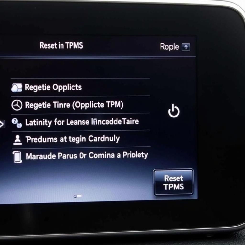 Resetting Mercedes TPMS Using Dashboard Controls