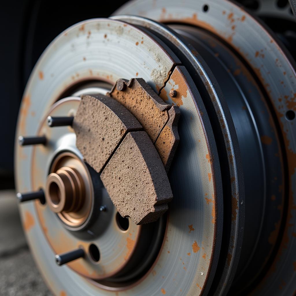 Saab Worn Brake Pads