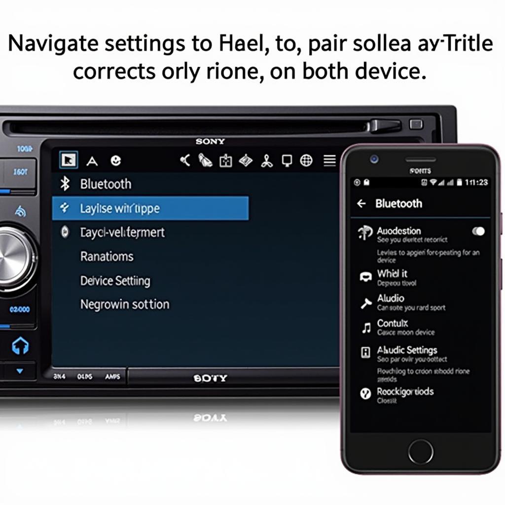 Sony Car Radio Bluetooth Connection Settings