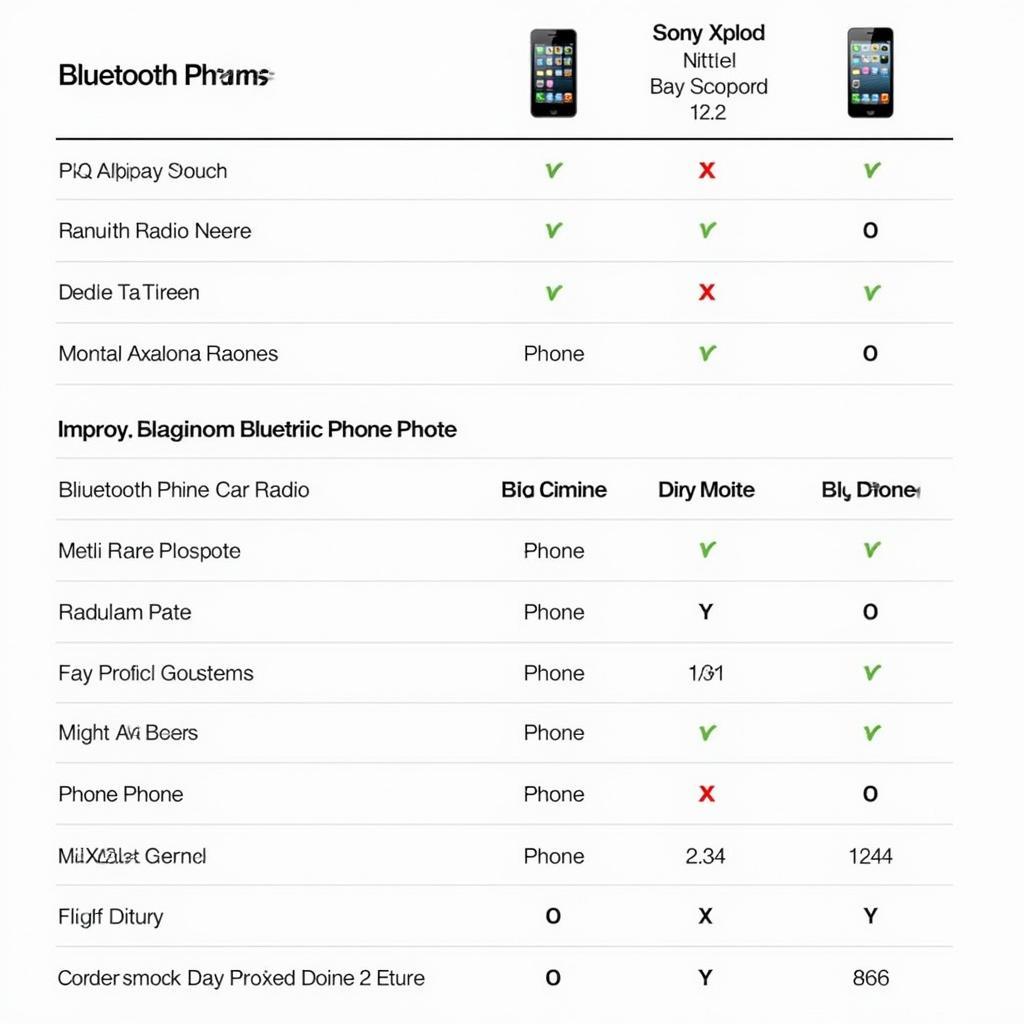 Sony Xplod Bluetooth Compatibility Chart